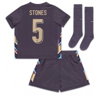 Echipament fotbal Anglia John Stones #5 Tricou Deplasare European 2024 pentru copii maneca scurta (+ Pantaloni scurti)